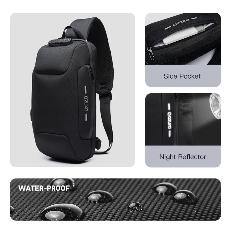 Titan Sling - Ozukostore.com - Waterproof - anti - theft - secure - compact - light - practical - functional - travel - commute - day trip - stylish - trendy